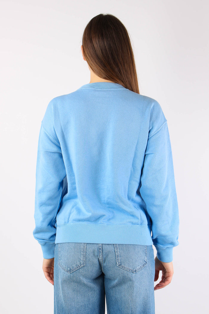 Felpa Girocollo Logo Chatham Blue-3