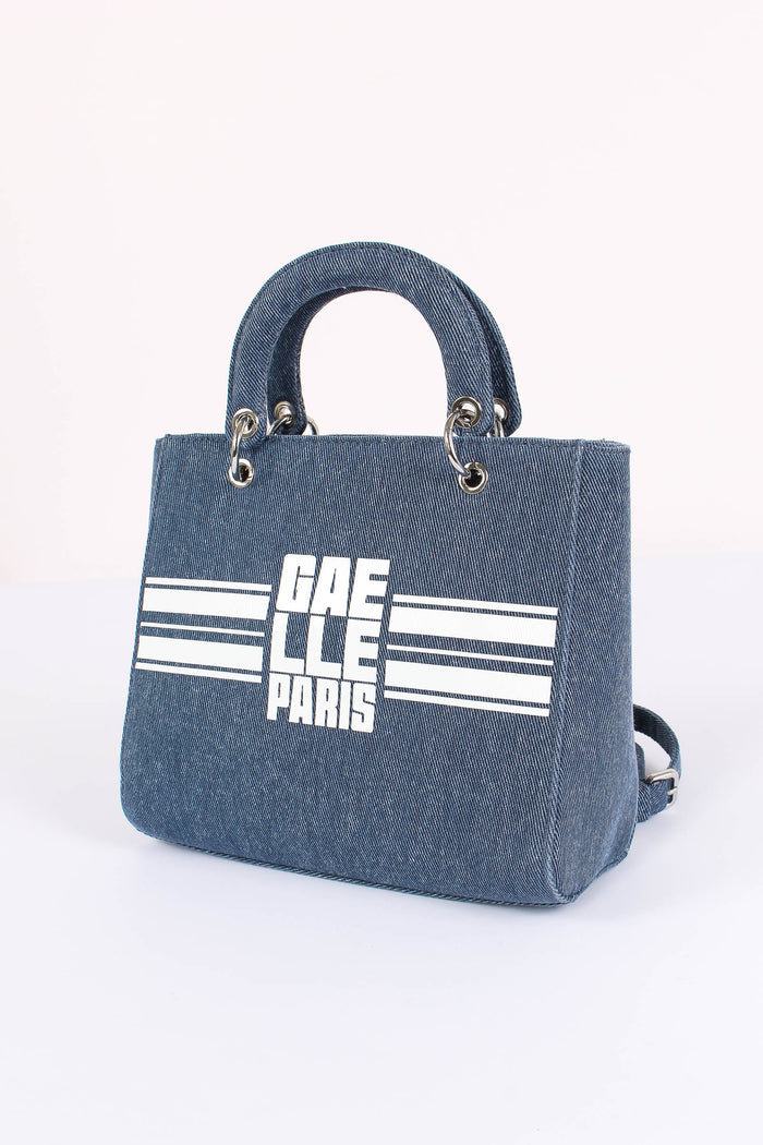Tote Mini Banda Logo Blu-6