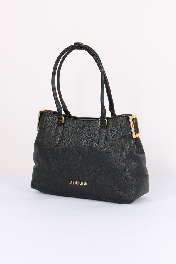 Shopping Martellata Fibbia Nero-2