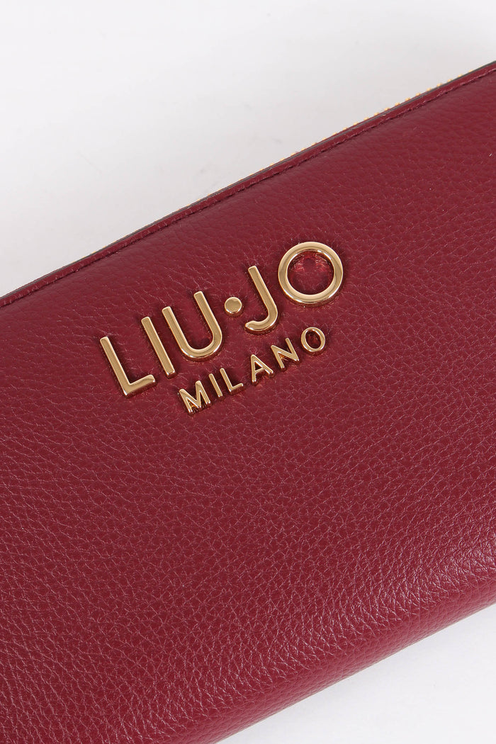 Portafoglio Zip Around Red Wine-4