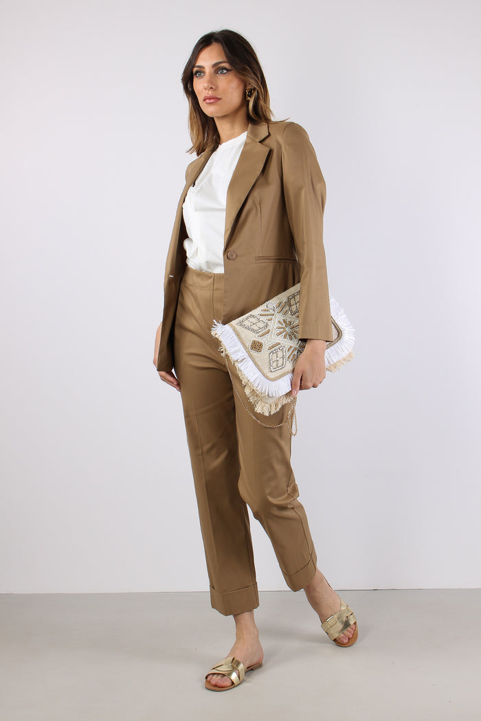 Pantalone Dritto Risvolto Terra-5