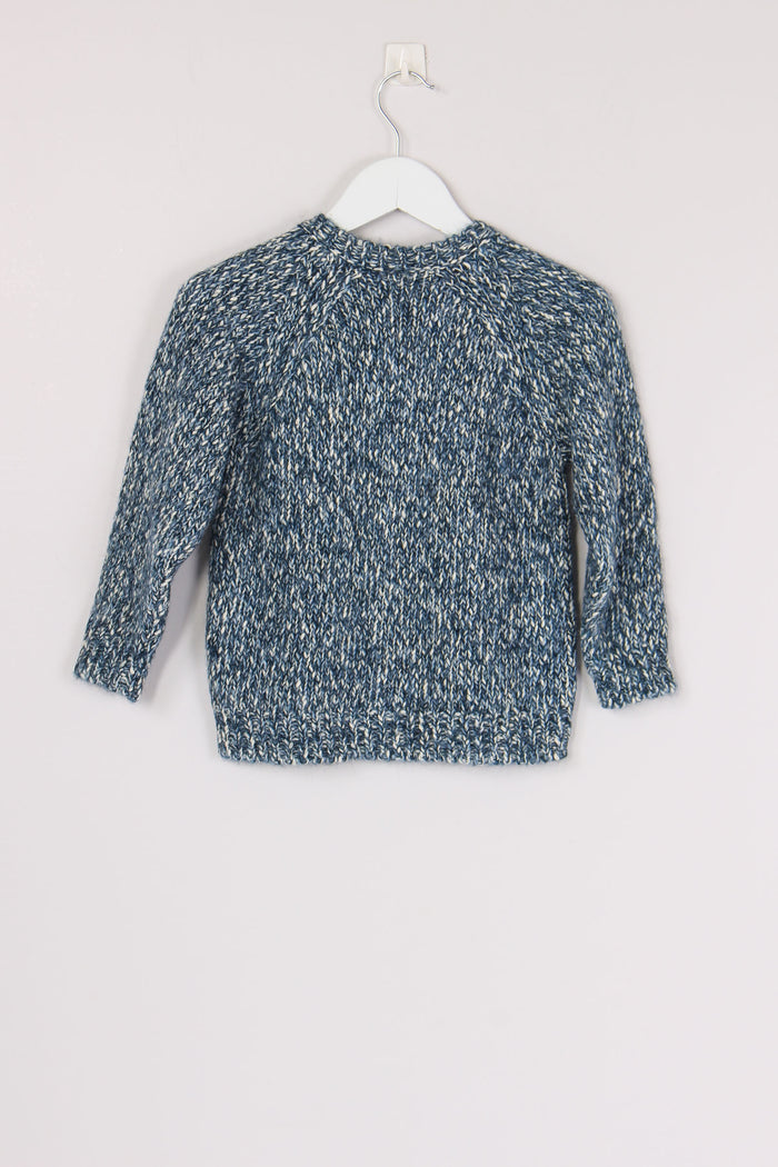 Giubbotto Melange Bottoni Lato Blu Provenza-2