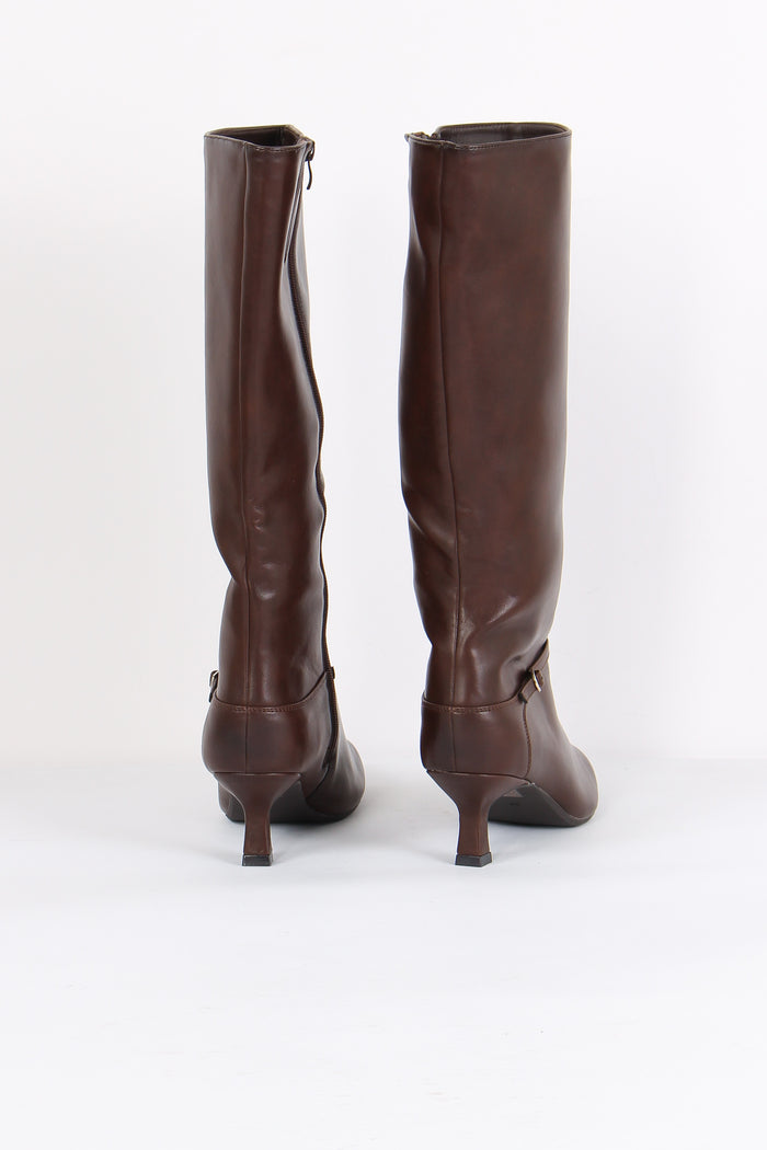 Stivale Alto Fibia Brown-3