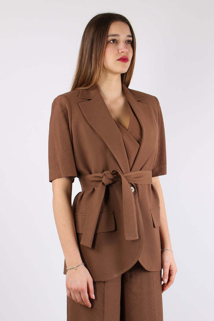 Giacca M/m Cinturata Cioccolato-6