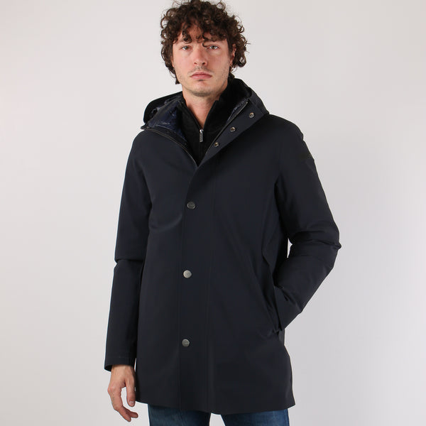 Parka Tecnico Imbottito Blue Black-2