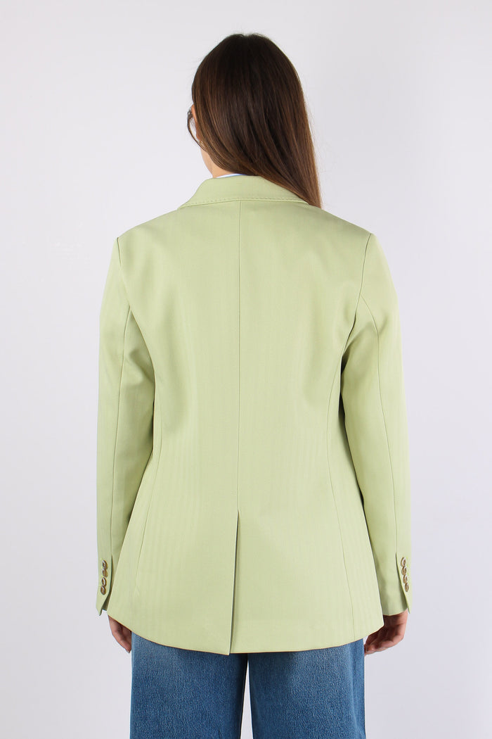 Giacca Doppiopetto Tessuto Dia Verde-6