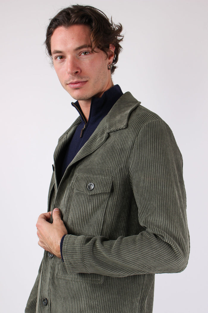 Spillo Giacca Camicia Velluto Salvia-3