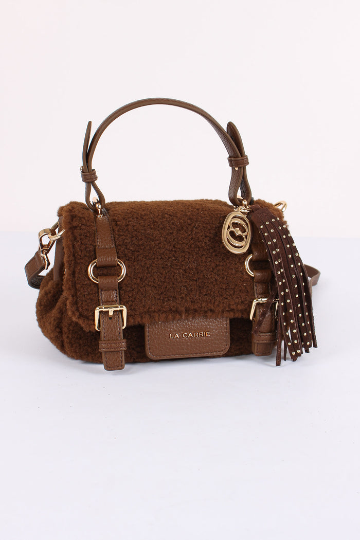 Cartella Piccola Ecopelliccia Brown-5