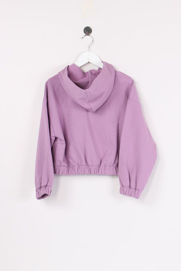 Felpa Zip Cropped Viola Chiaro-2