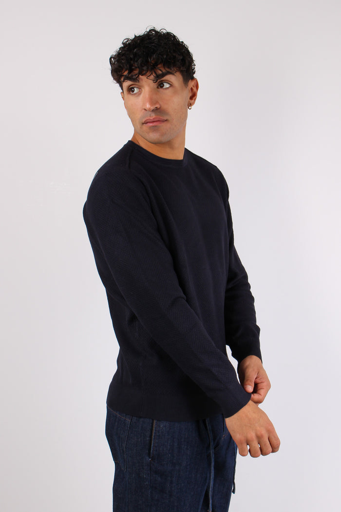 Maglia Viscos Collo Rullino Cobalto-3