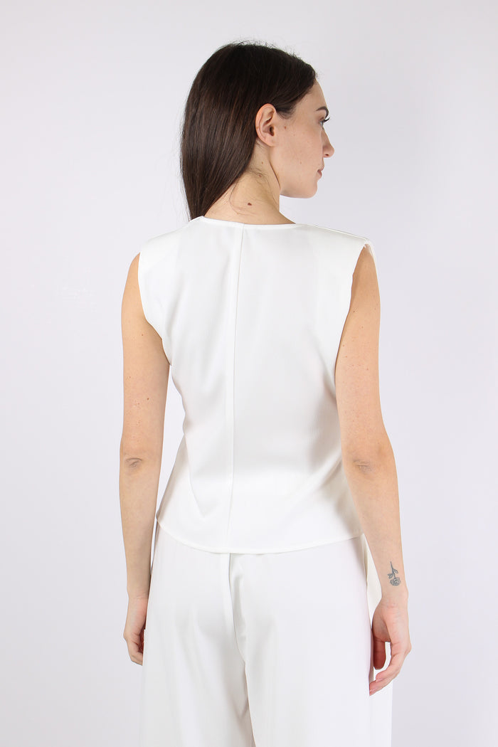 Top Chiusura Fiocco Laterale Bianco-5
