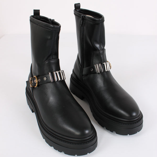 Mia Ankle Boot Calf Leather Fi Black-2