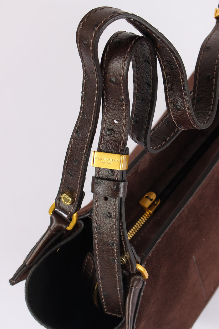 Bloom Shopping Suede Stampa Struzzo Moka-4