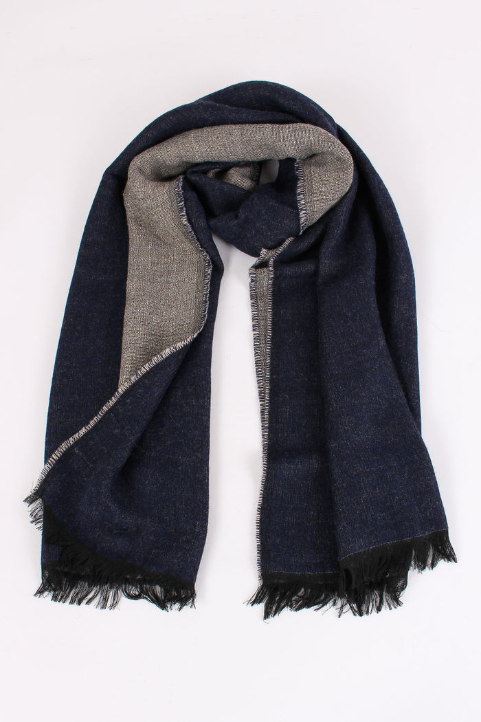 Sciarpa Double Blu/beige-2