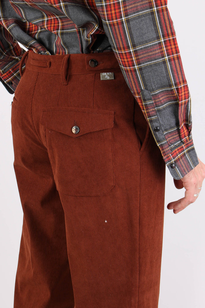 Robot Pantalone Velluto Righe Bruciato-6