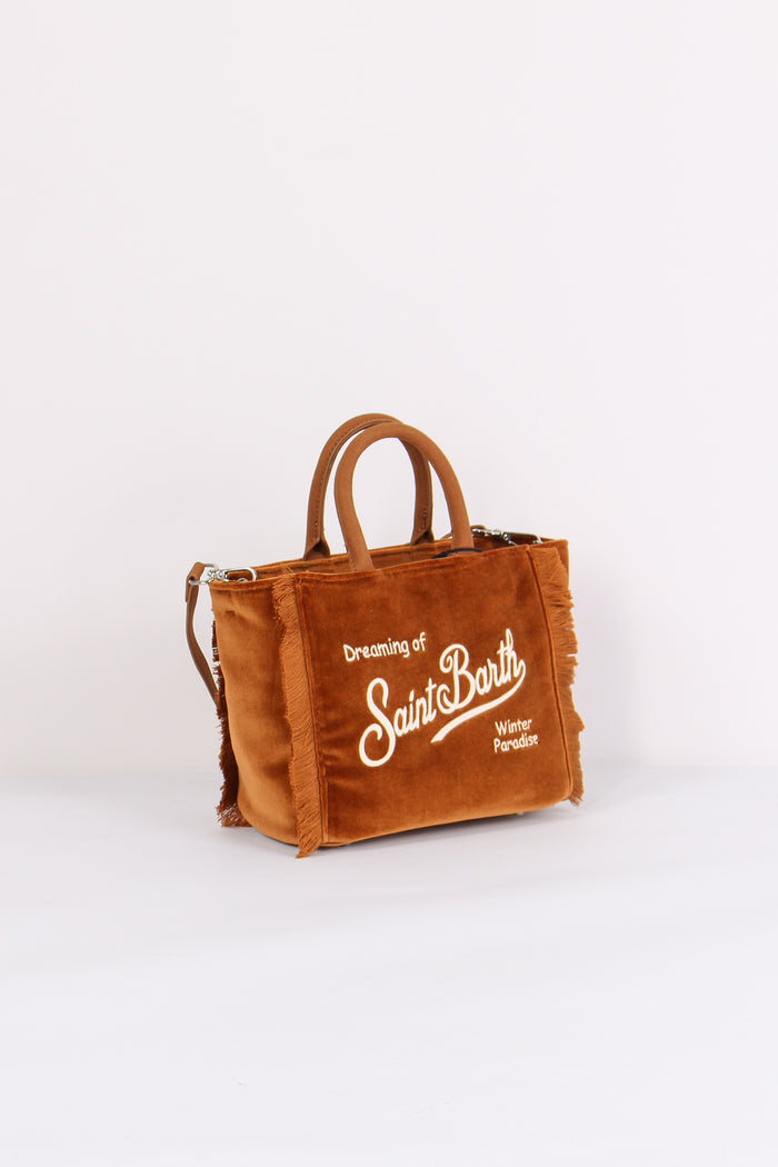 Shopping Piccola Velluto Beige-6