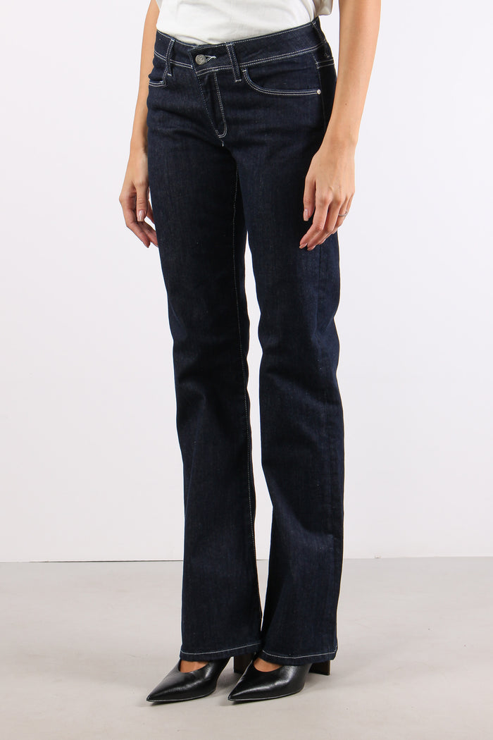 Denim Bootcut Stretch Denim Scuro-3