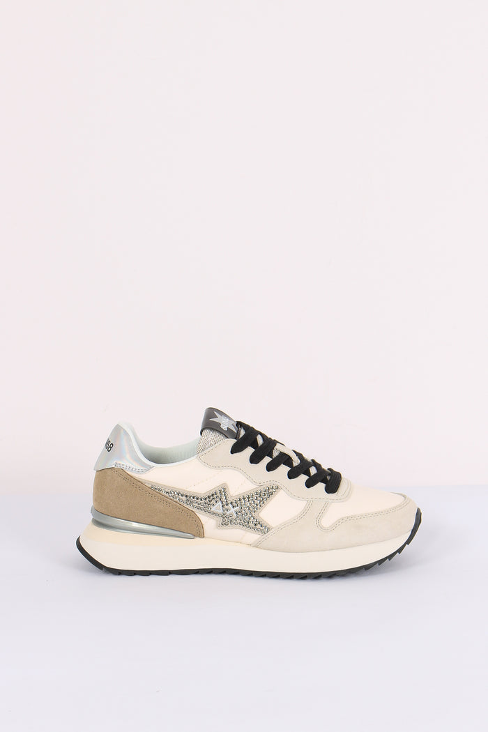 Sneakers Stargirl Strass Logo Bianco