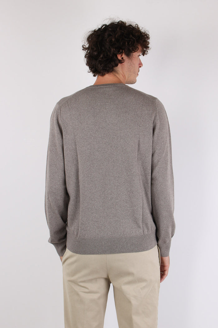 Maglia Girocollo 100% Lana Kaki-5