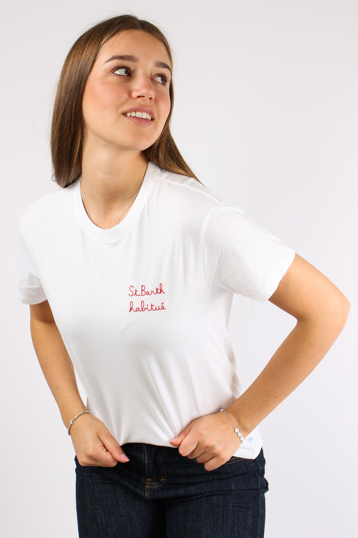 T-shirt St Barth Habitue Bianco-2