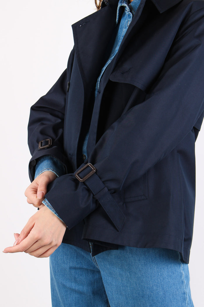 Wkdbiglia Trench Corto Blu-7