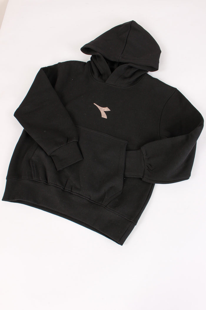 Felpa Cappuccio Tasca Centrale Nero-4