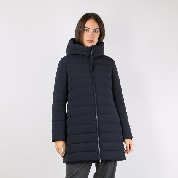 Piumino Lungo Trapunta Blu Scuro-2