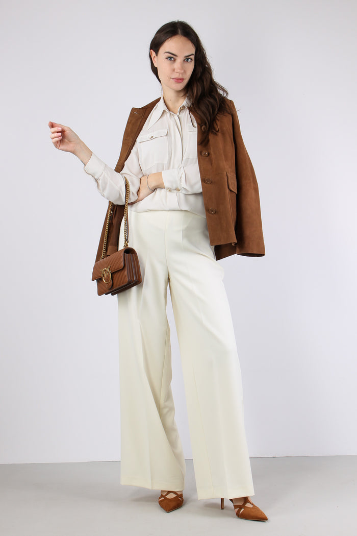 Camicia Tasche Applicate Milk