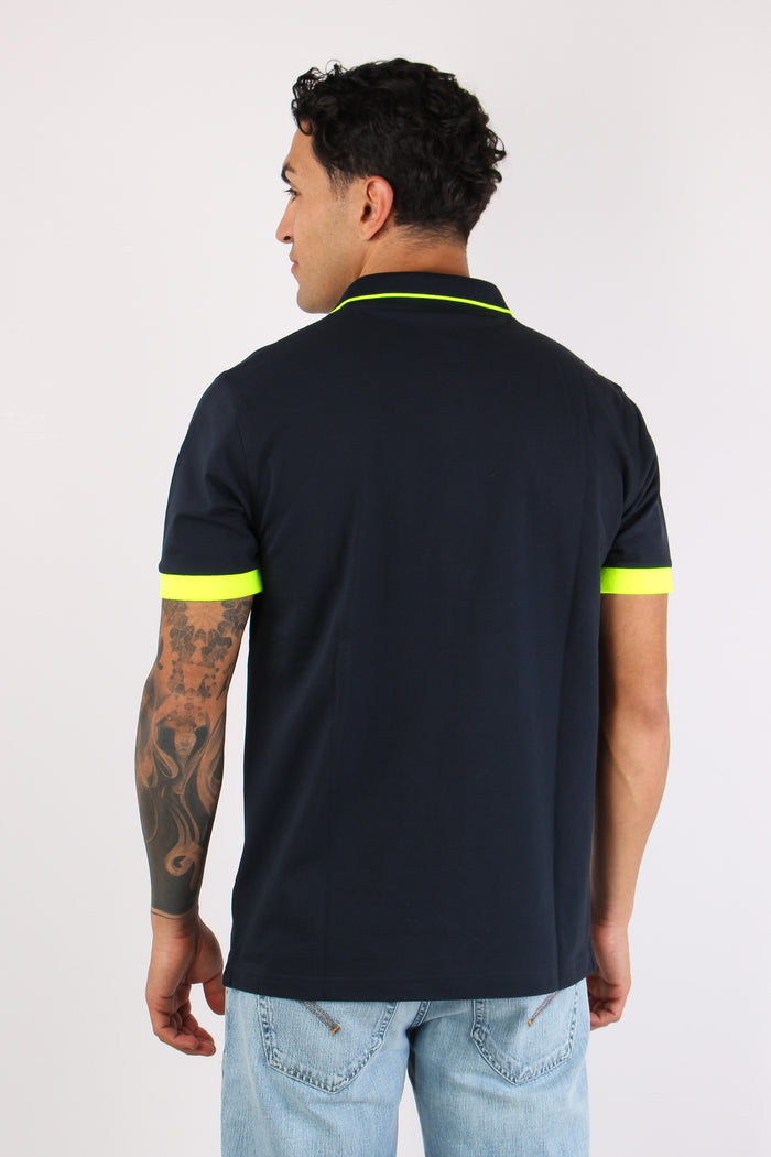 Polo Colletto Filo Navy Blue-4