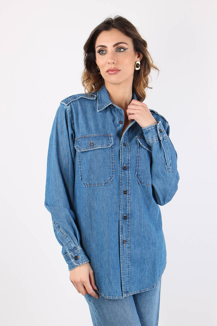 Camicia Denim Mostrine Spalla Denim-6