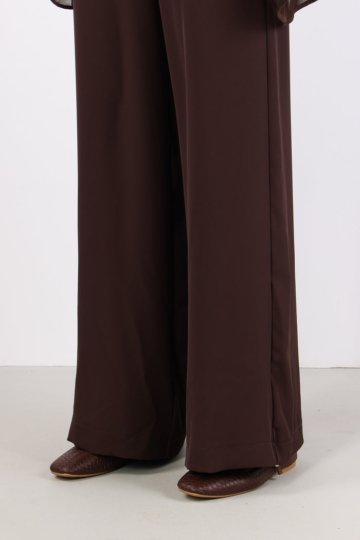 Pantalone Palazzo Fluido Moro-7