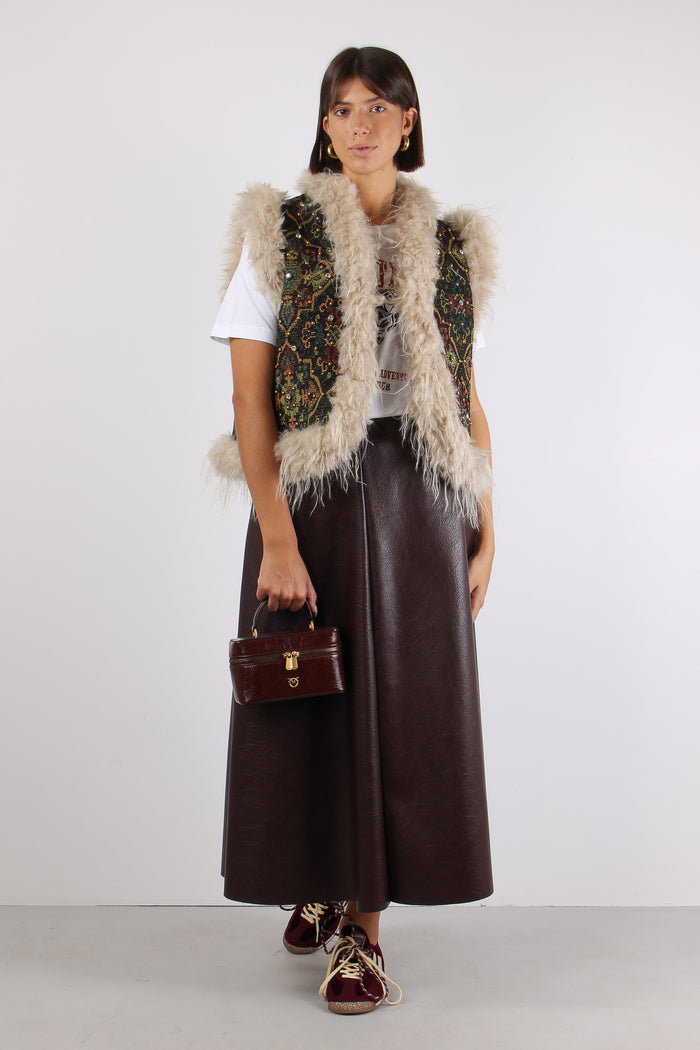 Gilet Etnico Nserto Strass Nero-6