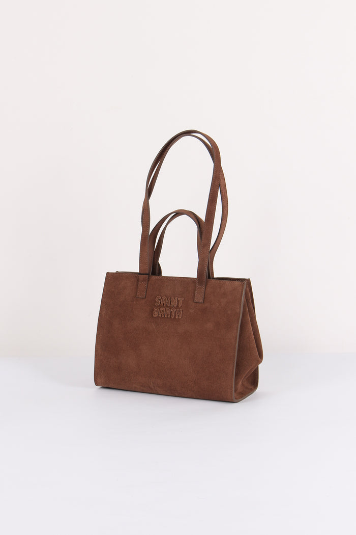Borsa A Tracolla Midi Suede Brown-2