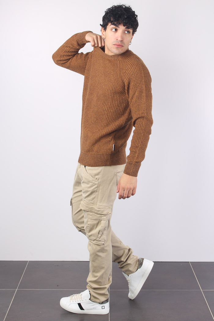 Girocollo Tweed Wool Caffe-5