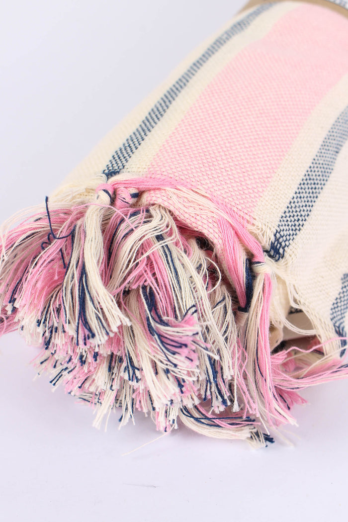 Foutas Righe Rosa/bianco-5