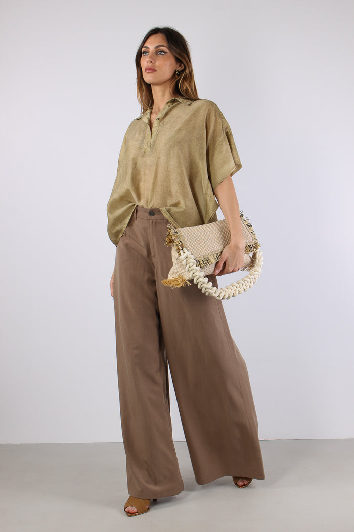 Pantalone 5 Tasche Tencell Biscotto-5