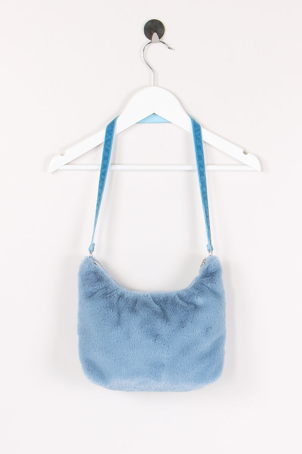 Borsa Pelliccia Azzurro
