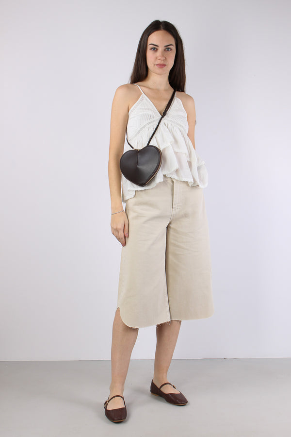Top Ricami Balze Panna
