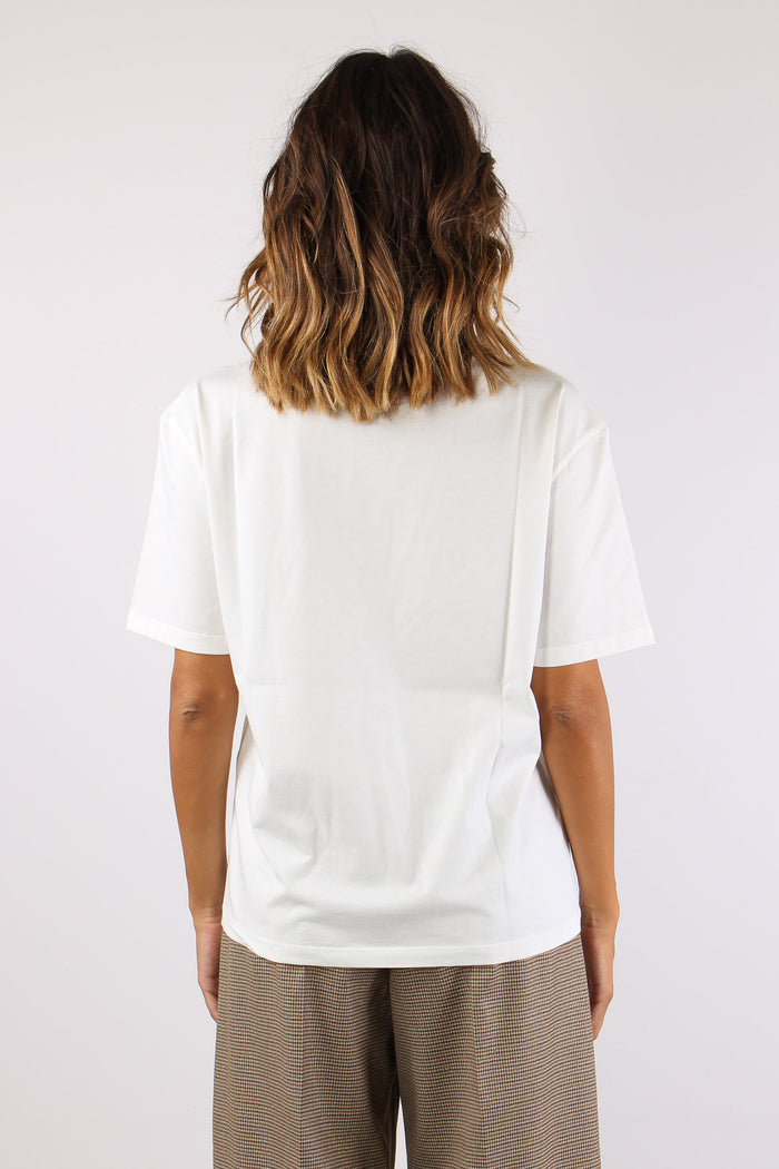 T-shirt Maison Milano Floccata Panna-3