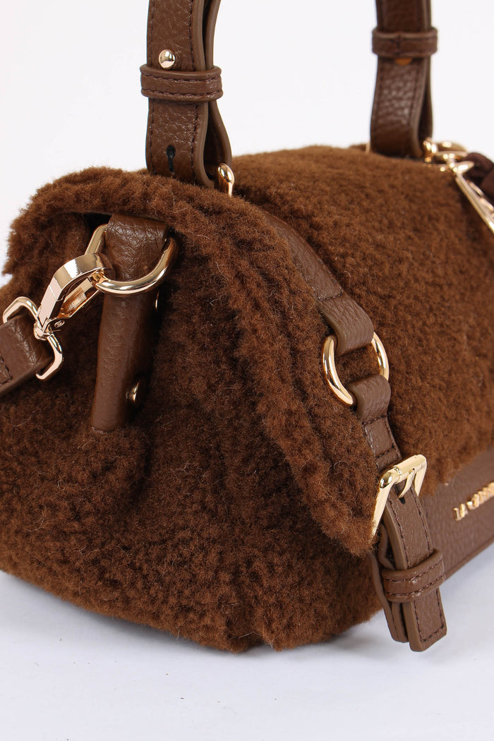 Cartella Piccola Ecopelliccia Brown-4