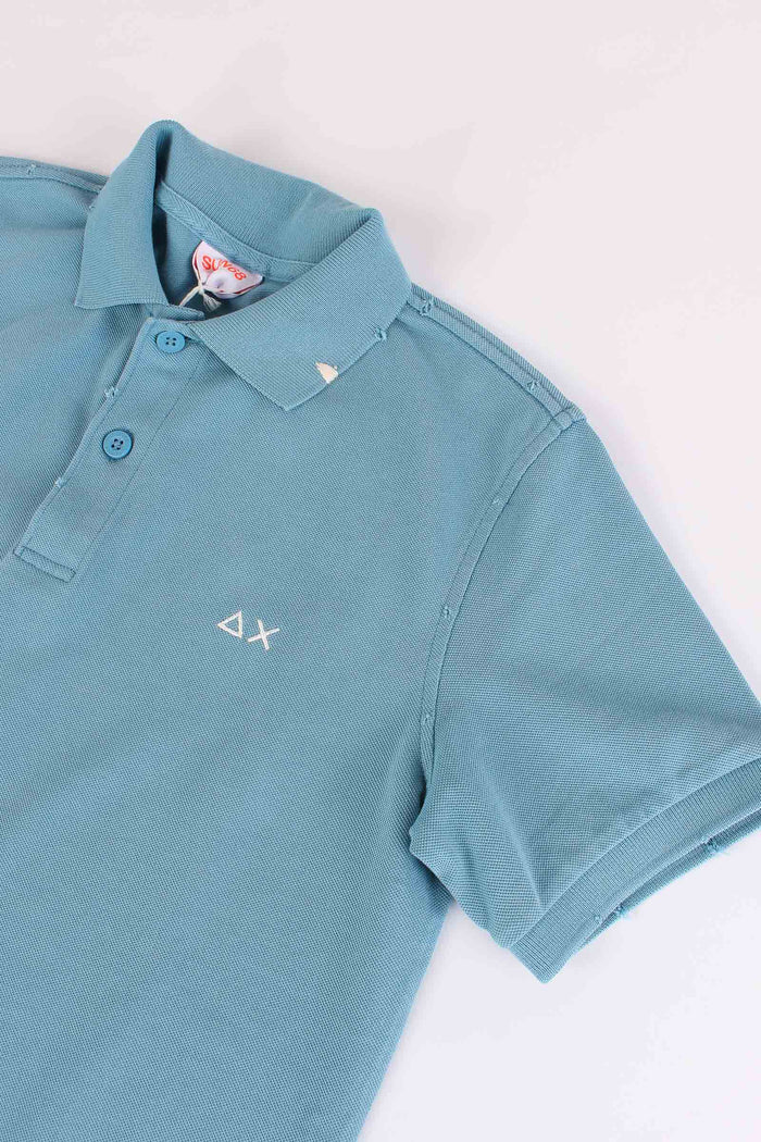 Polo Vintage Ricamo Avio-3