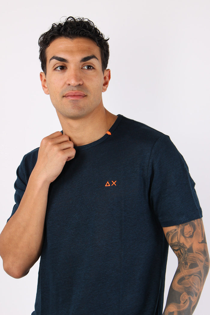 T-shirt Basica Lino Navy Blue-7