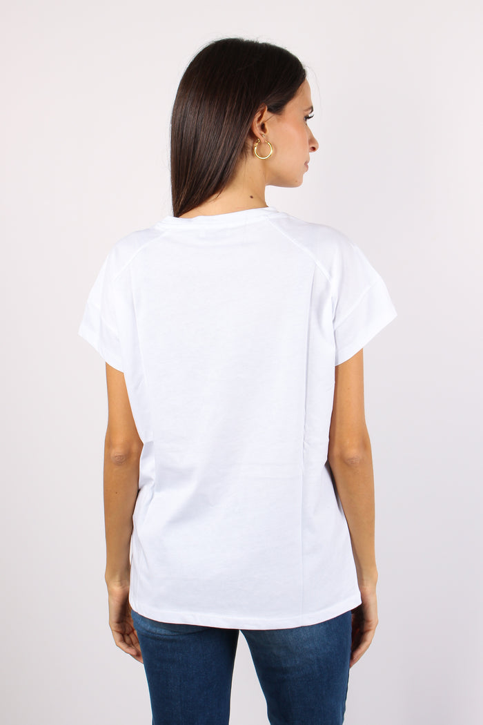 T-shirt Orsetto Fiocco Bianco-3