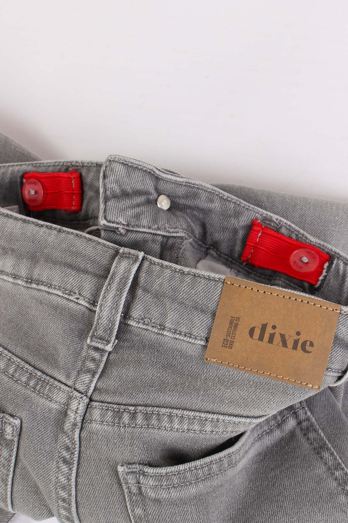 Denim Palazzo Sfrangiato Denim Grigio-5