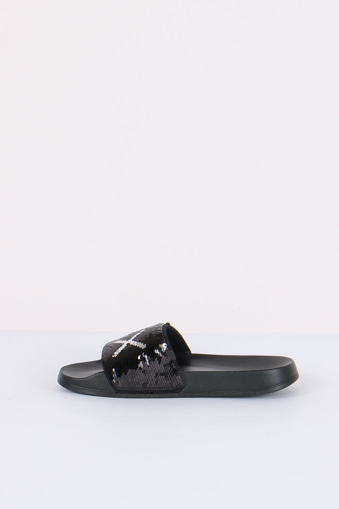 Ciabatta Fascia Pailettes Nero/argento-5