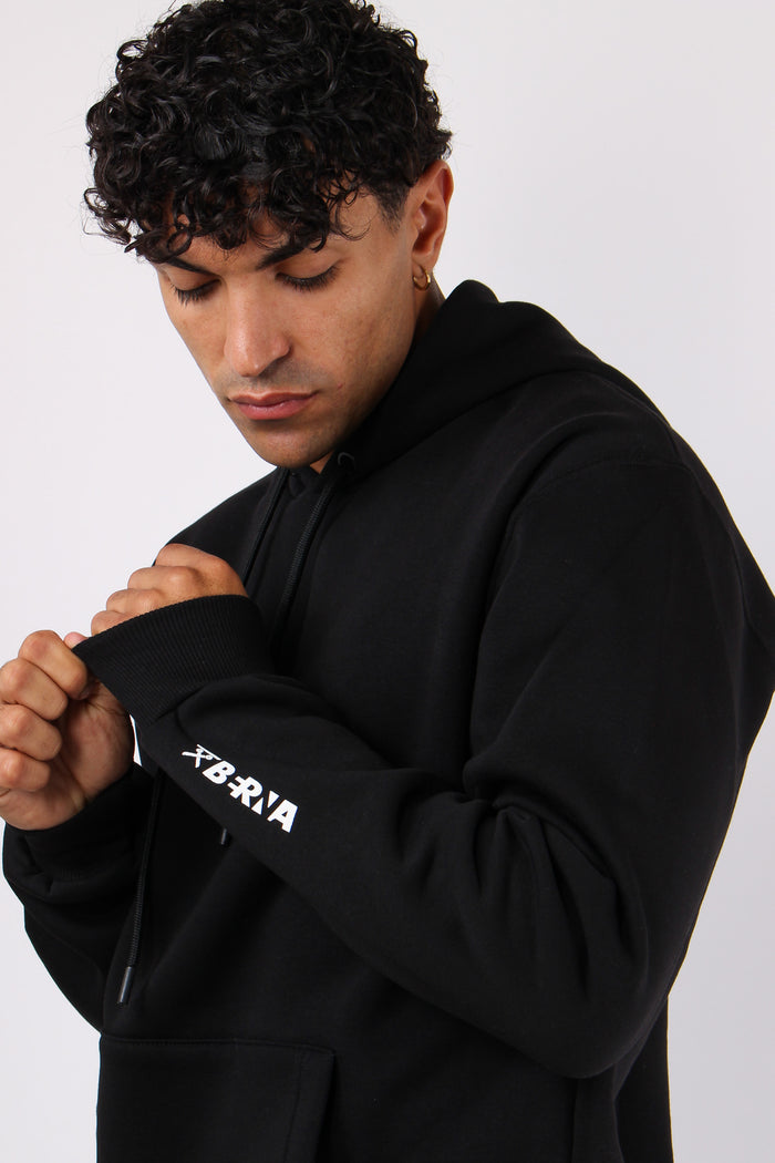 Felpa Cappuccio Logo Nero-7