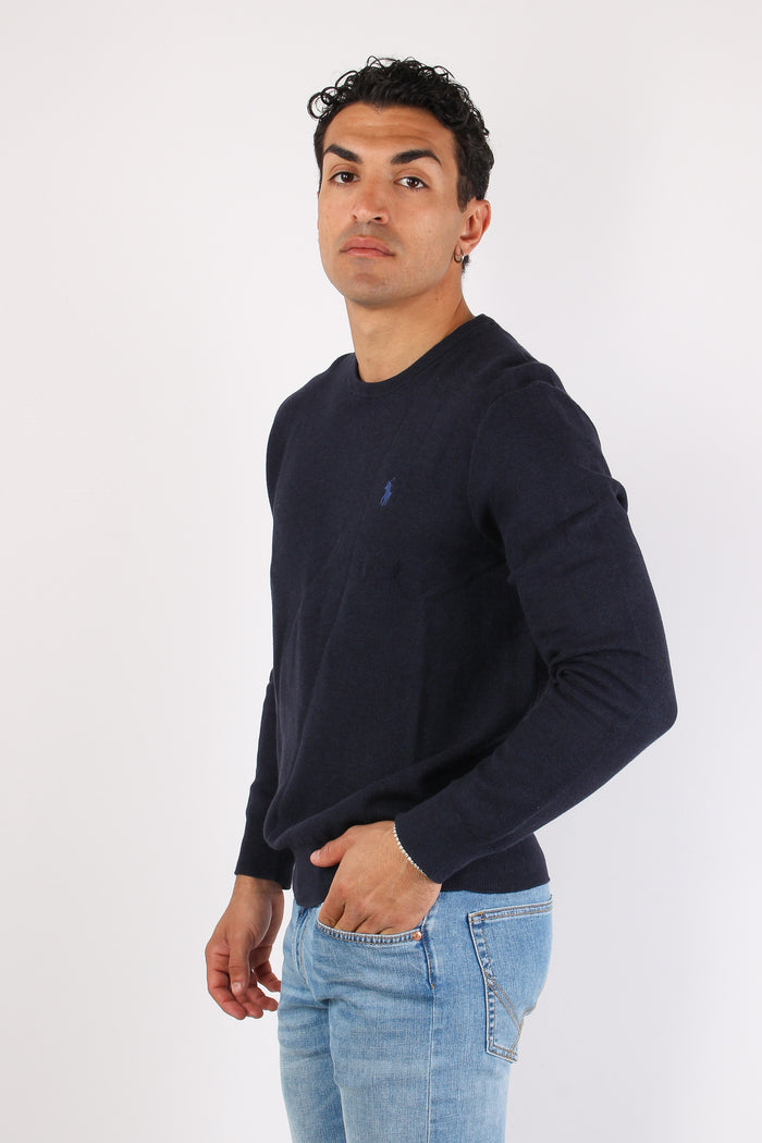 Maglia Girocollo Nido Dape Navy-3