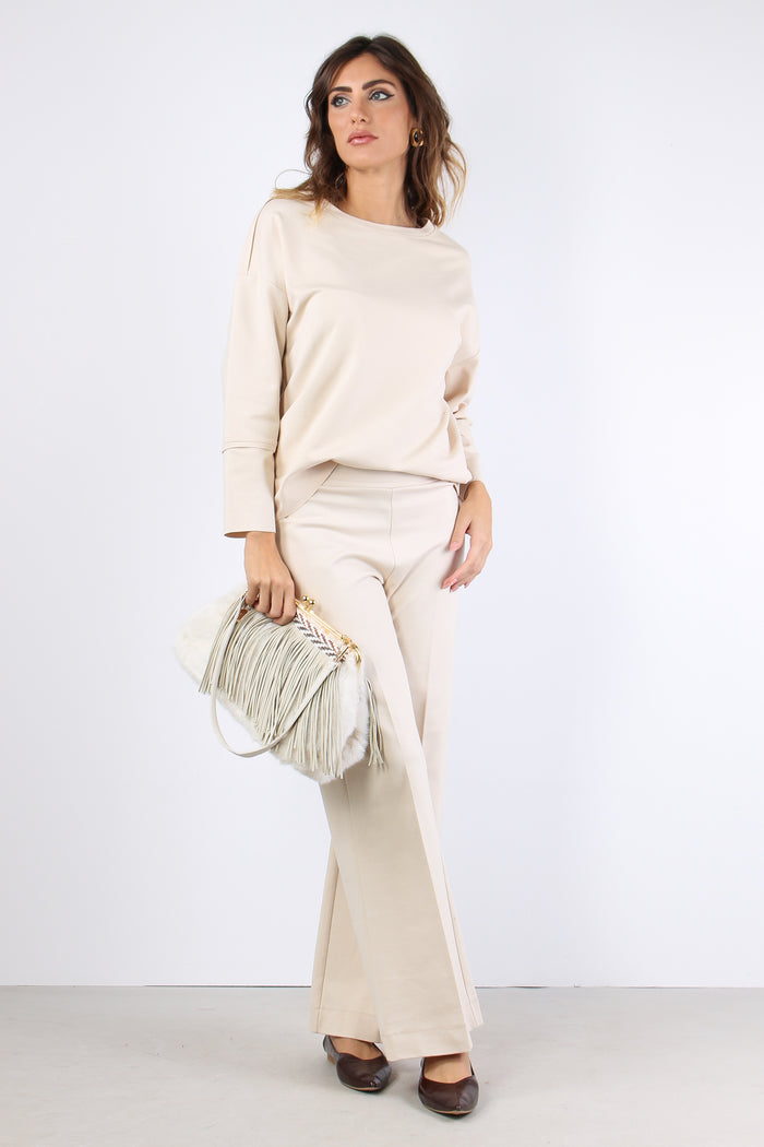 Felpa Taglio Vivo Crema