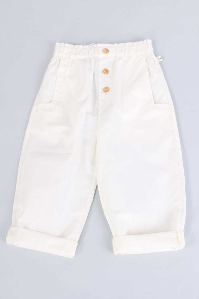 Pantalone Cotone Off White-3
