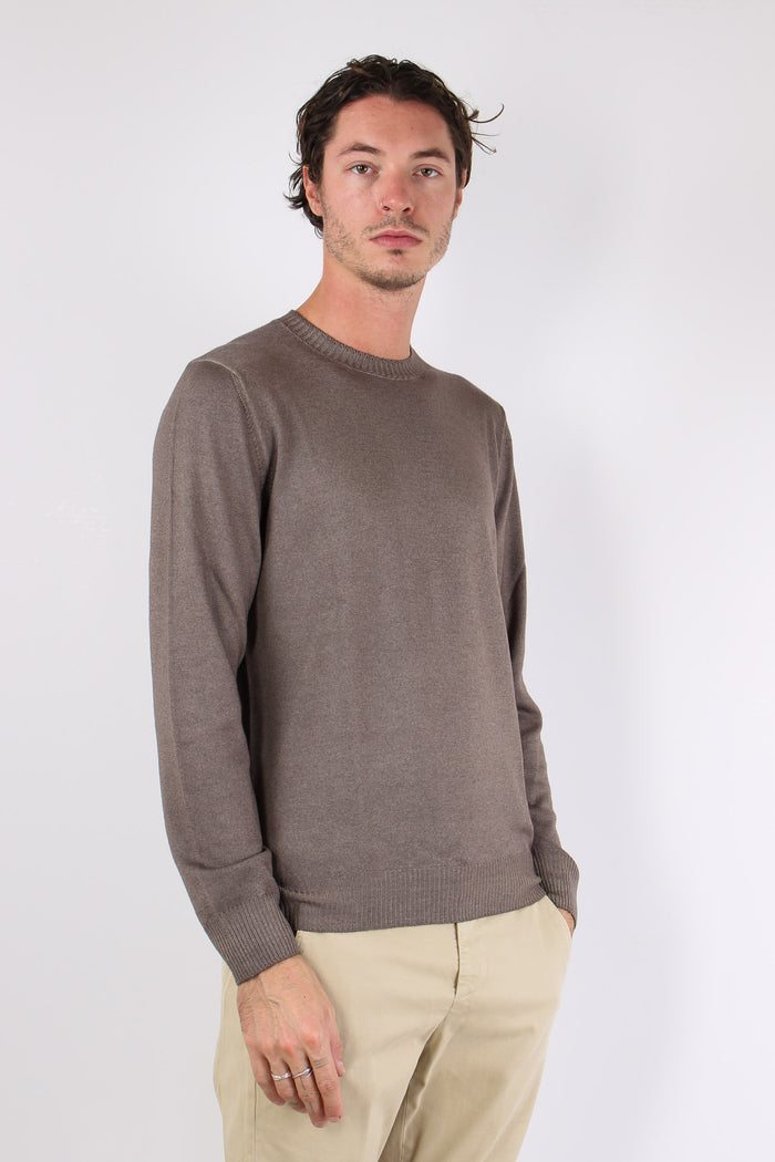 Maglia Lana Effetto Lavato Noce-6